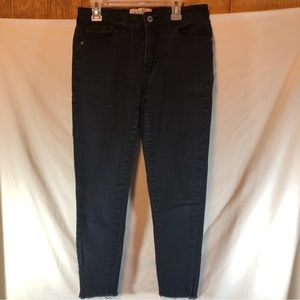 L&B boys black jeans raw hem 10